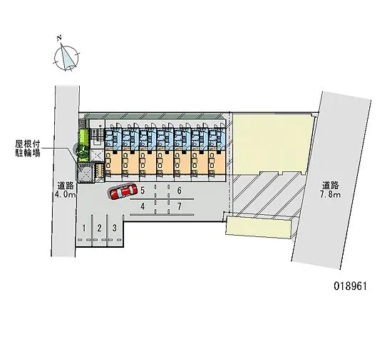 ★手数料０円★富山市神通本町１丁目　月極駐車場（LP）